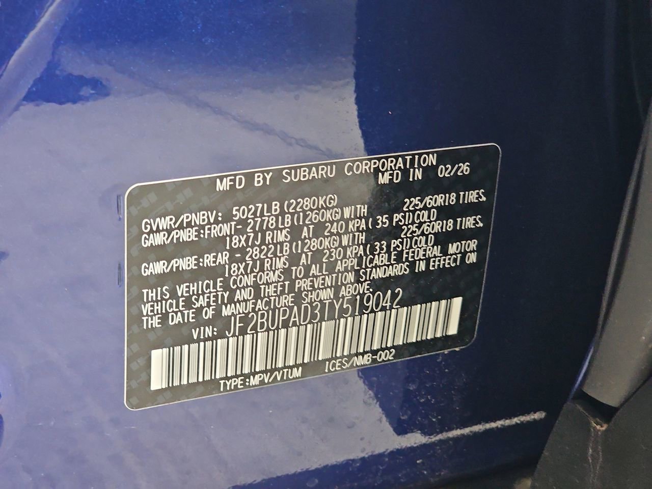 New 2026 Subaru Outback Premium AWD/4WD image 36