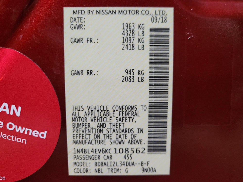 Used 2019 Nissan Altima 2.5 SL FWD image 33