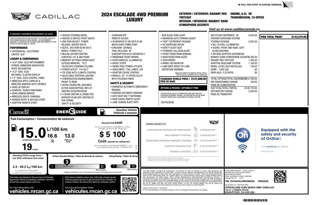 Used 2024 Cadillac Escalade Premium Luxury w/ Touring Package image 2