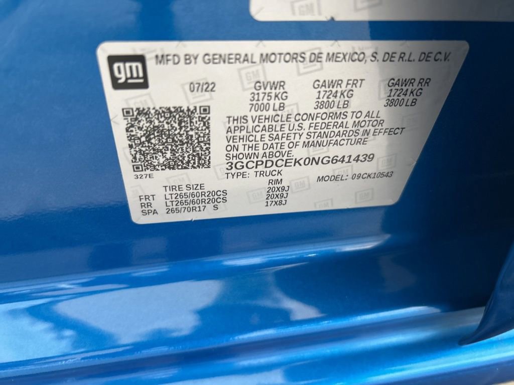 Used 2022 Chevrolet Silverado 1500 Custom Trail Boss image 41