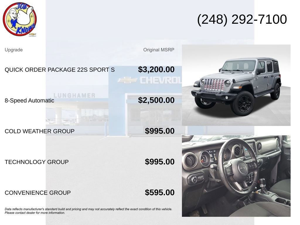 Used 2021 Jeep Wrangler Unlimited Sport AWD/4WD image 5