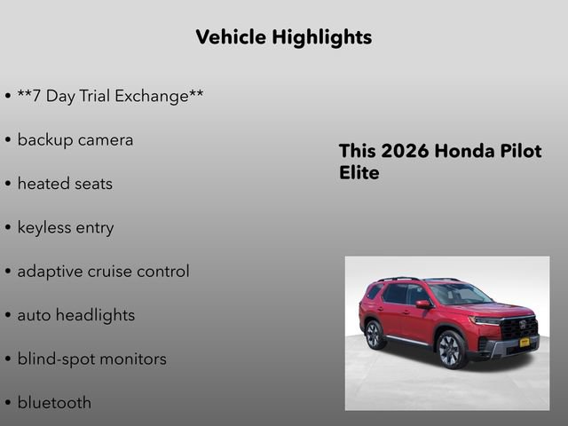 New 2026 Honda Pilot Elite image 5