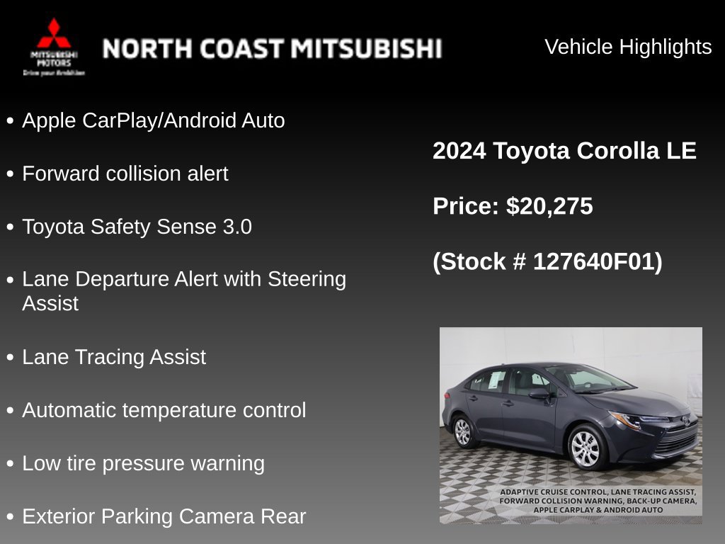 Used 2024 Toyota Corolla LE FWD image 2
