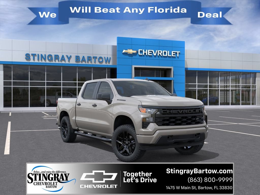 New 2026 Chevrolet Silverado 1500 Custom w/ Turbomax Blackout Package RWD image 1