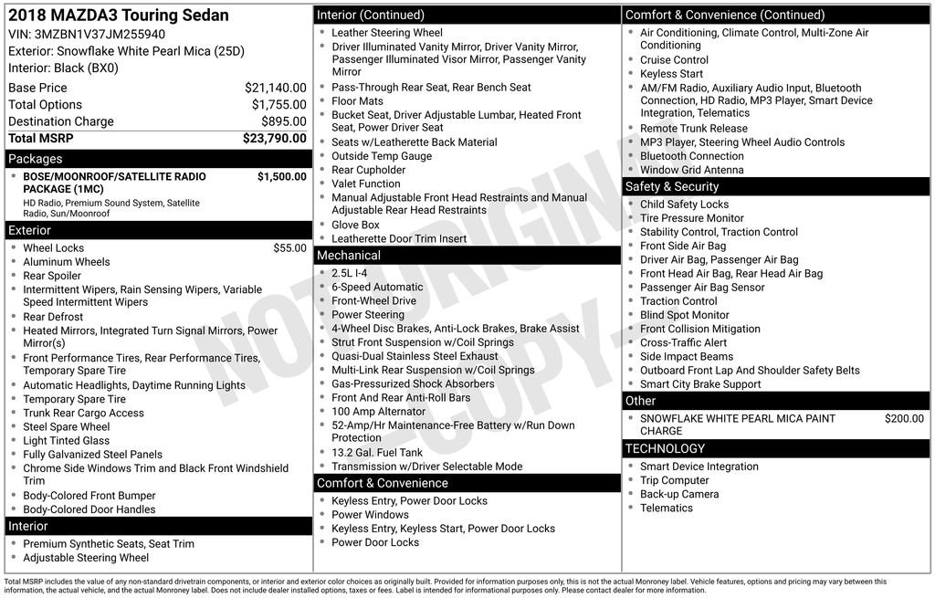 Used 2018 MAZDA MAZDA3 Touring image 2