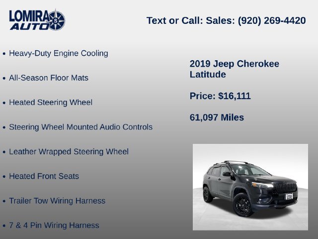 Used 2019 Jeep Cherokee Latitude w/ Comfort & Convenience Group AWD/4WD image 27