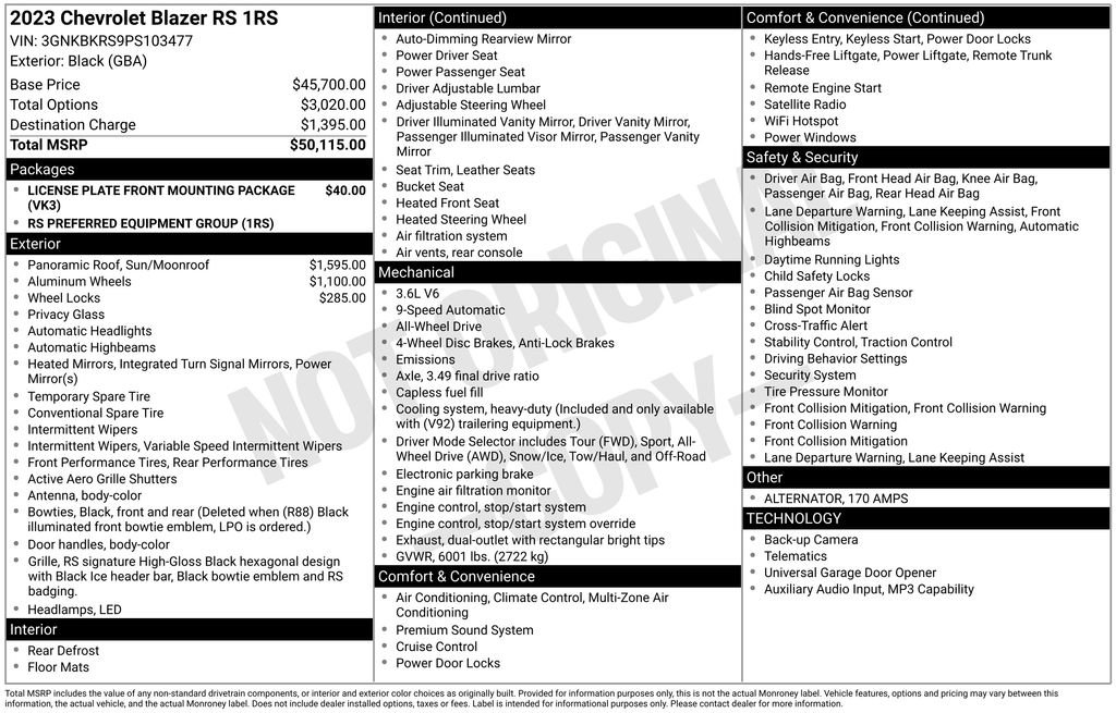 Certified 2023 Chevrolet Blazer RS AWD/4WD image 43