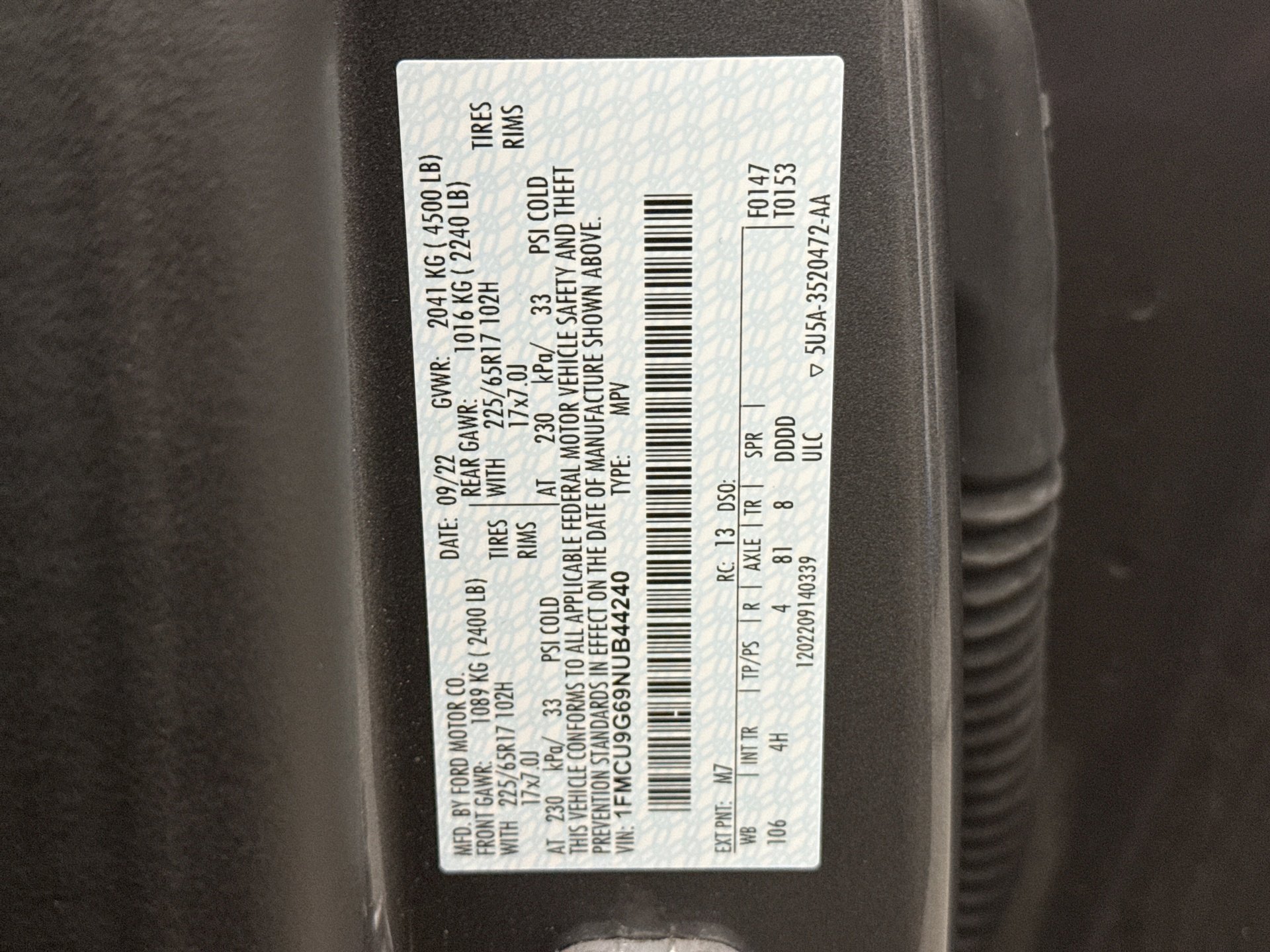 Used 2022 Ford Escape SE w/ Convenience Package AWD/4WD image 22