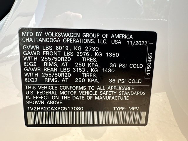 Used 2023 Volkswagen Atlas SE w/ Black Wheel Package AWD/4WD image 11