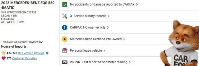 Certified 2023 Mercedes-Benz EQS 580 EQS 580 image 3