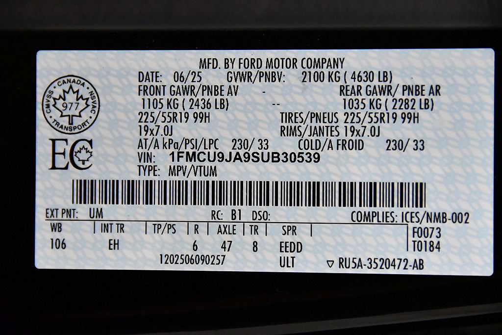 Used 2025 Ford Escape Platinum AWD/4WD image 15