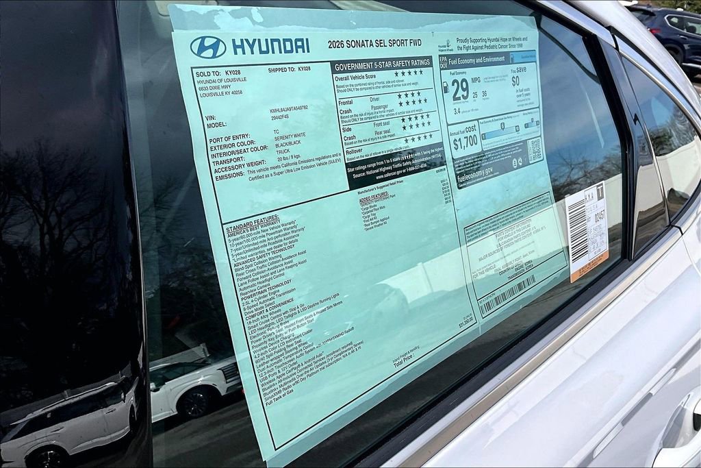 New 2026 Hyundai Sonata SEL image 16