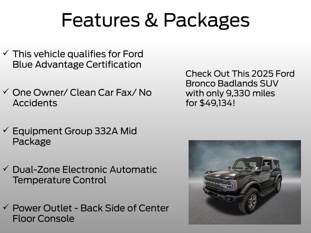 Certified 2025 Ford Bronco Badlands AWD/4WD image 4