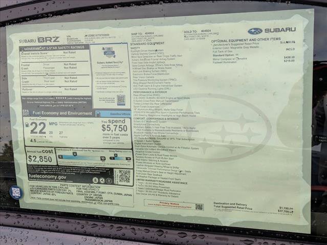 New 2026 Subaru BRZ Limited image 17