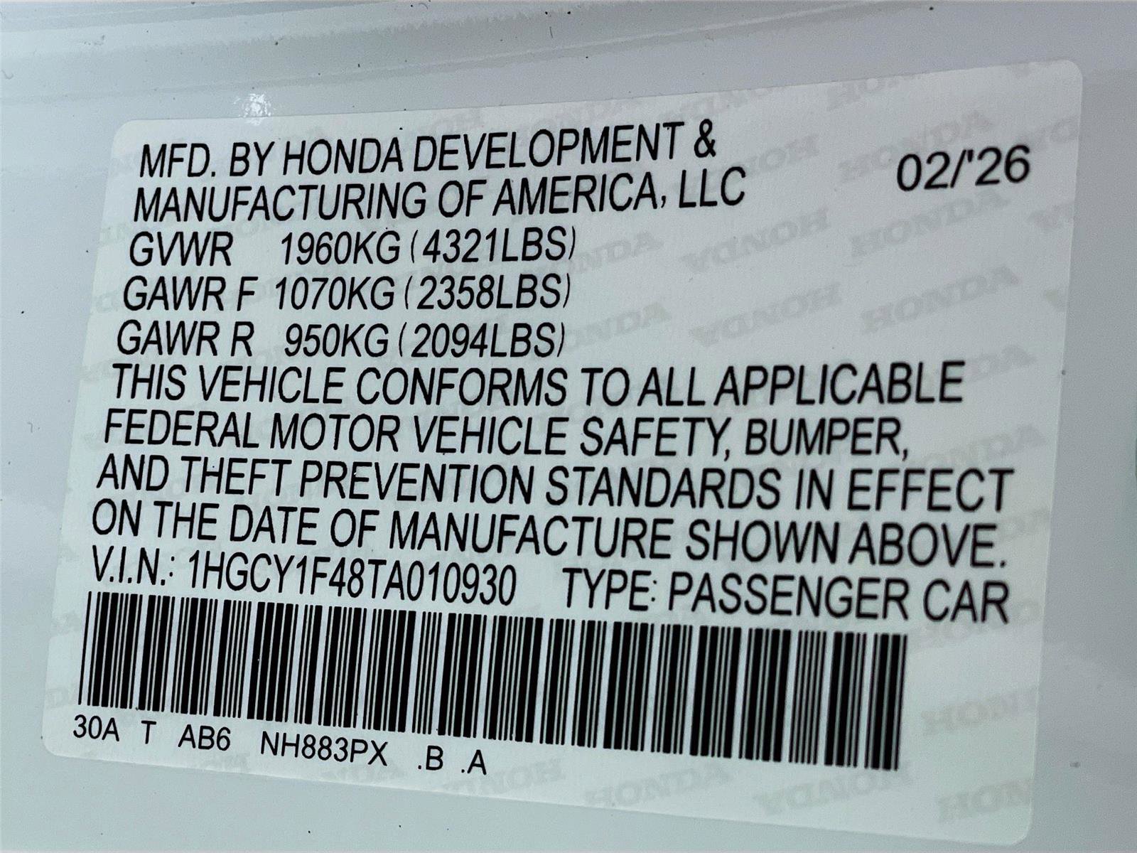 New 2026 Honda Accord SE image 21