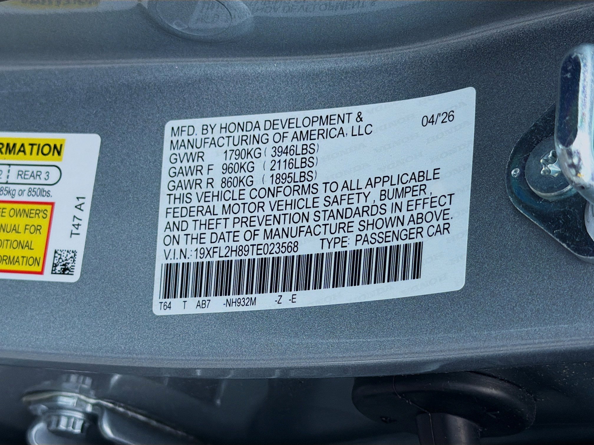 New 2026 Honda Civic Sport image 27