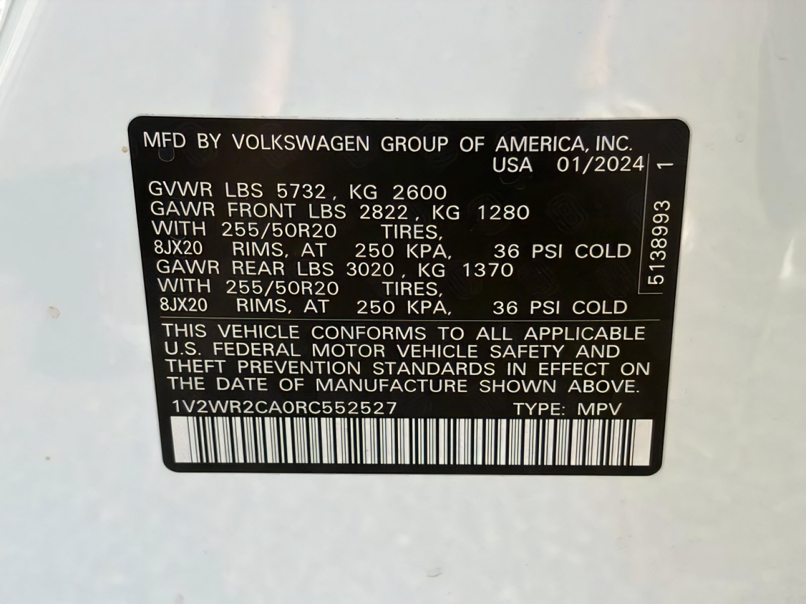 Used 2024 Volkswagen Atlas SE w/ Black Wheel Package FWD image 31