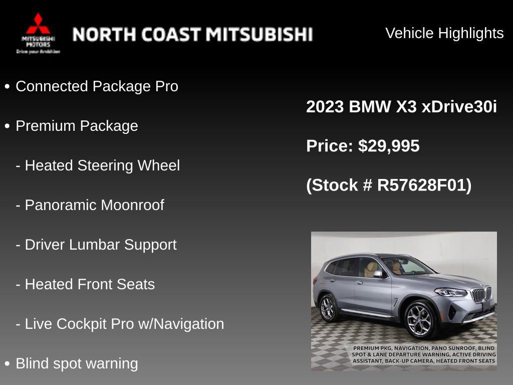 Used 2023 BMW X3 xDrive30i w/ Premium Package AWD/4WD image 2