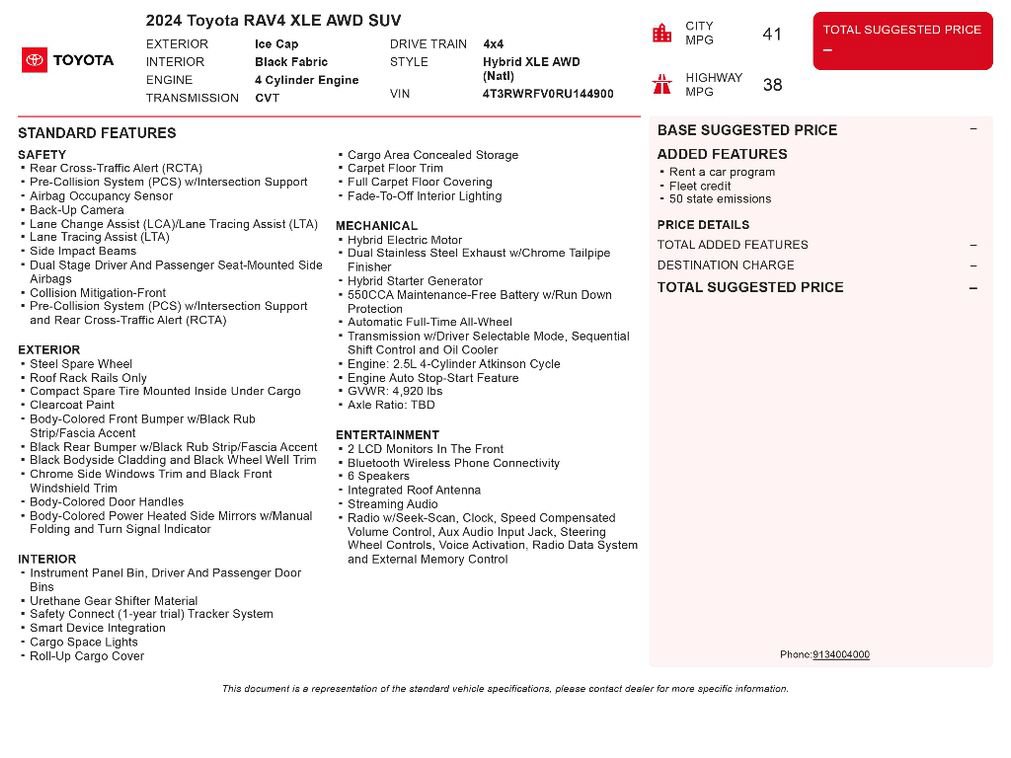 Used 2024 Toyota RAV4 XLE AWD/4WD image 2