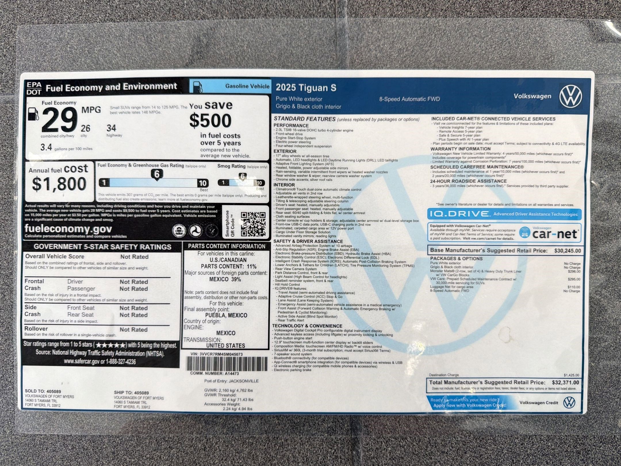 Used 2025 Volkswagen Tiguan S FWD image 31