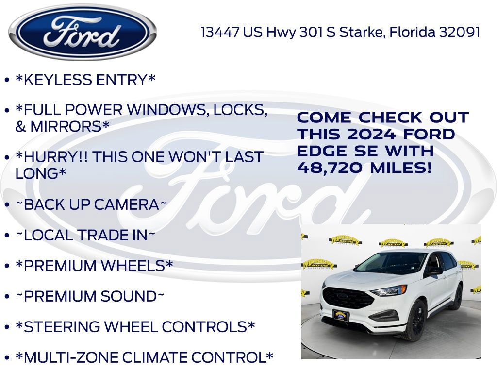 Certified 2024 Ford Edge SE w/ Black Appearance Package image 12