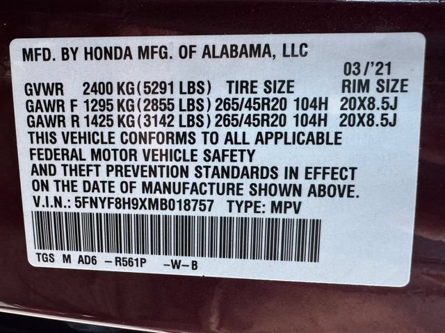 Used 2021 Honda Passport Touring image 31