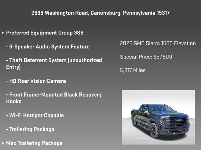 Certified 2026 GMC Sierra 1500 Elevation w/ Elevation Premium Package AWD/4WD image 20