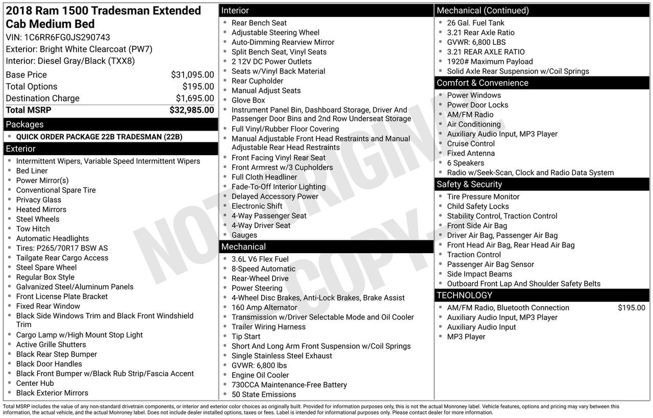 Used 2018 RAM 1500 Tradesman image 36