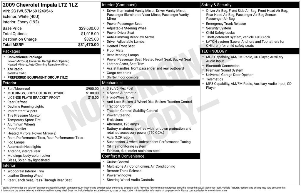 Used 2009 Chevrolet Impala LTZ FWD image 4