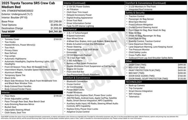Used 2025 Toyota Tacoma SR5 RWD image 49