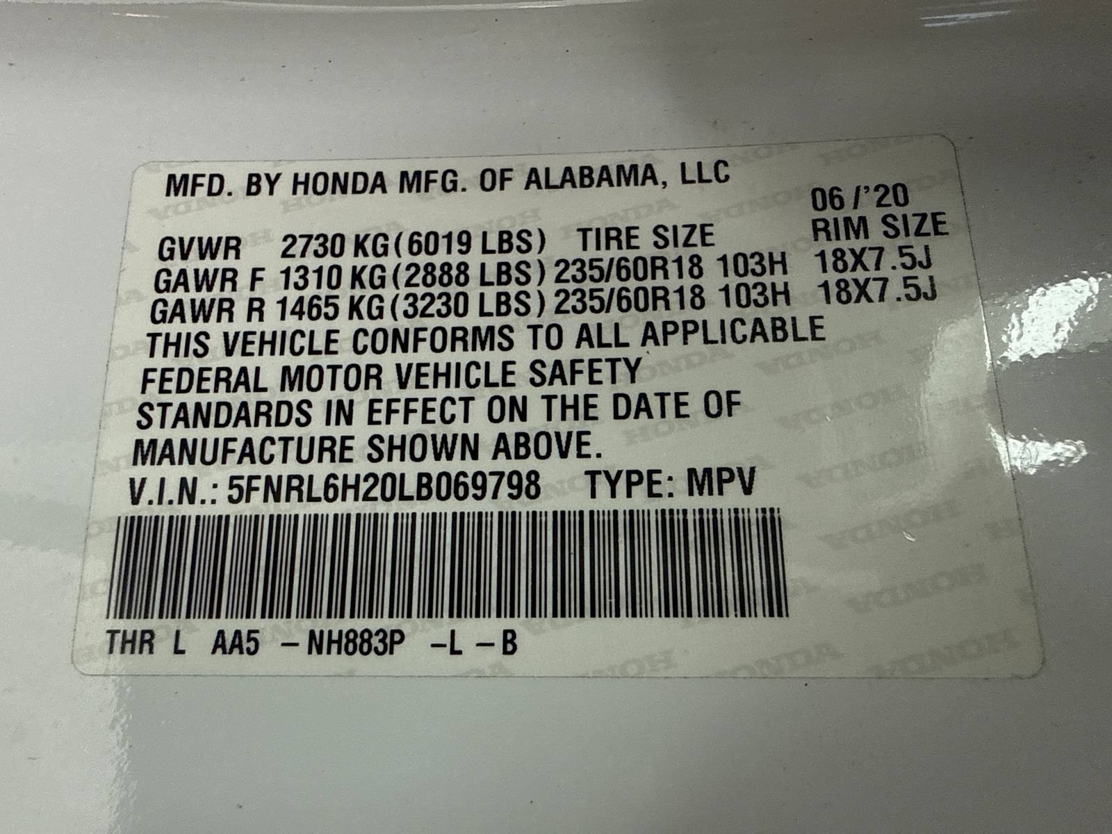 Used 2020 Honda Odyssey LX image 49