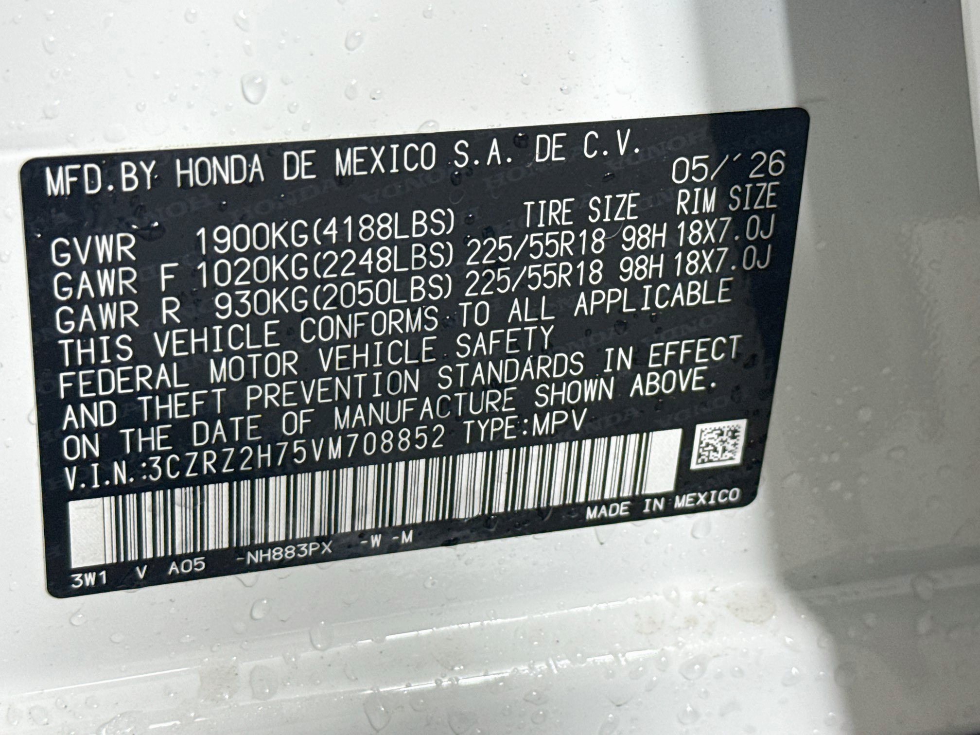 New 2027 Honda HR-V EX-L image 38