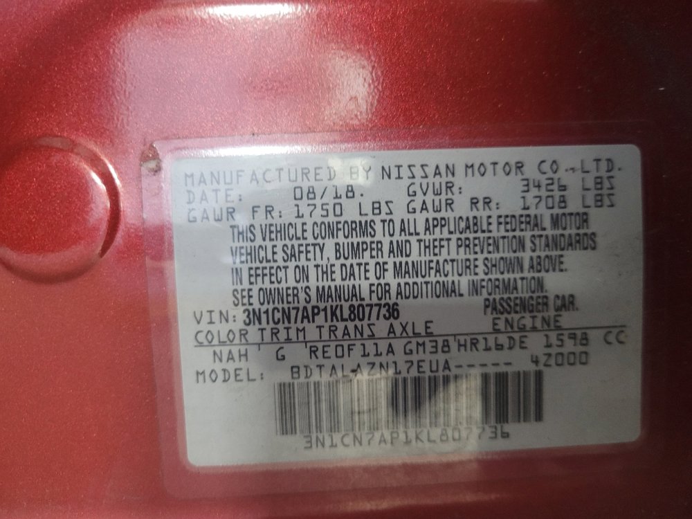 Used 2019 Nissan Versa S Plus image 33