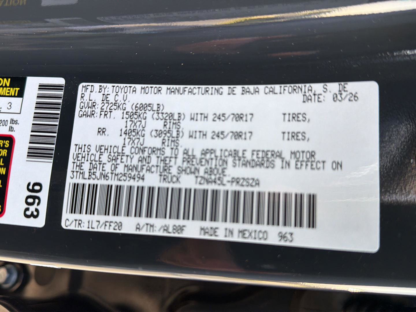 New 2026 Toyota Tacoma SR5 AWD/4WD image 34