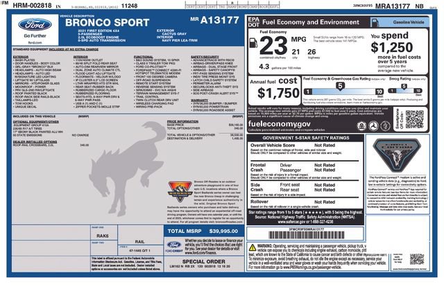Used 2021 Ford Bronco Sport First Edition AWD/4WD image 25
