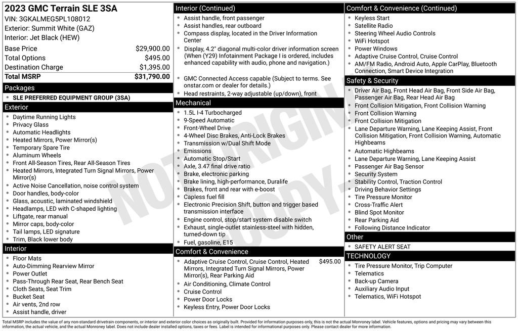 Used 2023 GMC Terrain SLE image 34