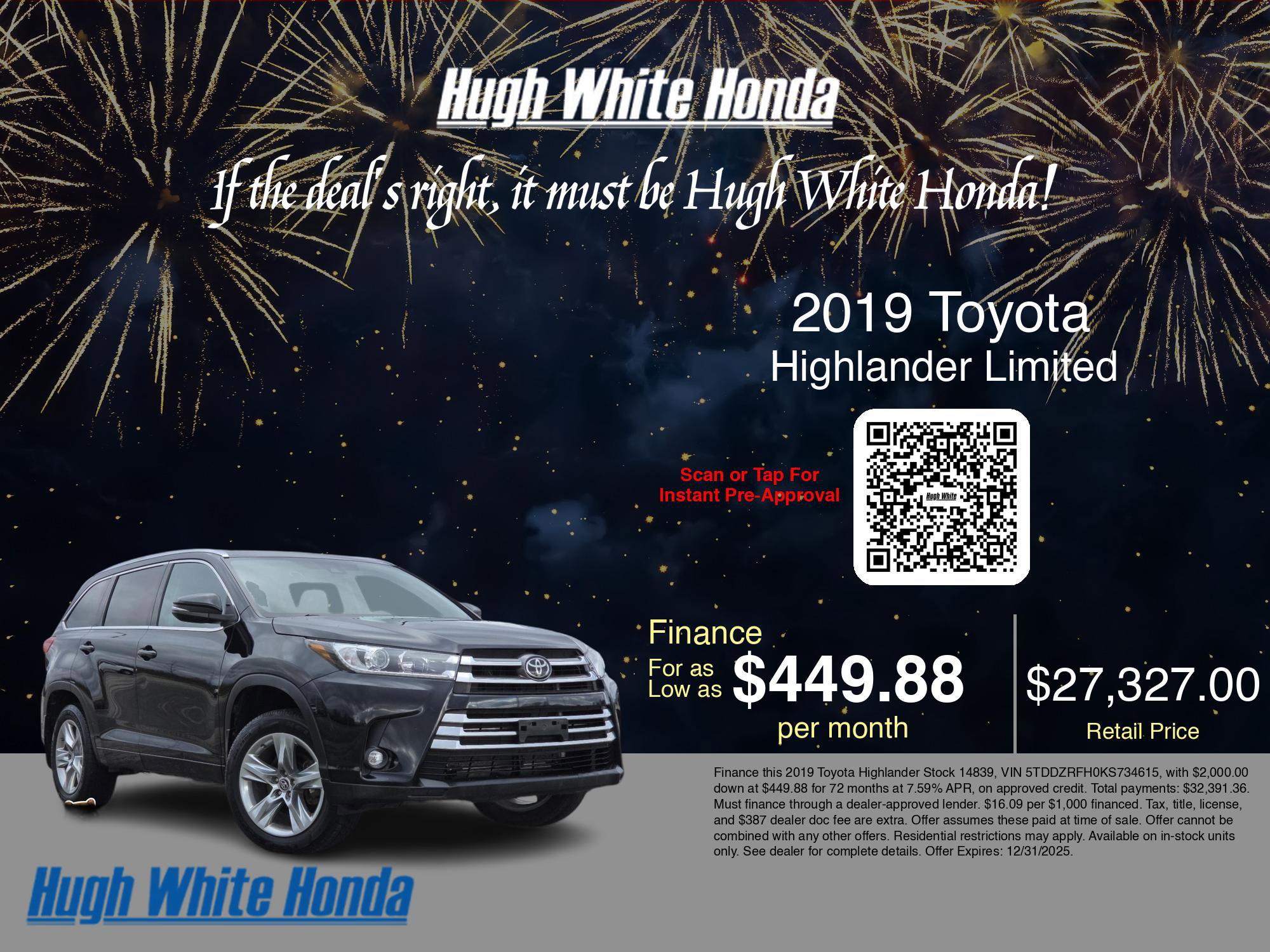 Used 2019 Toyota Highlander Limited image 3