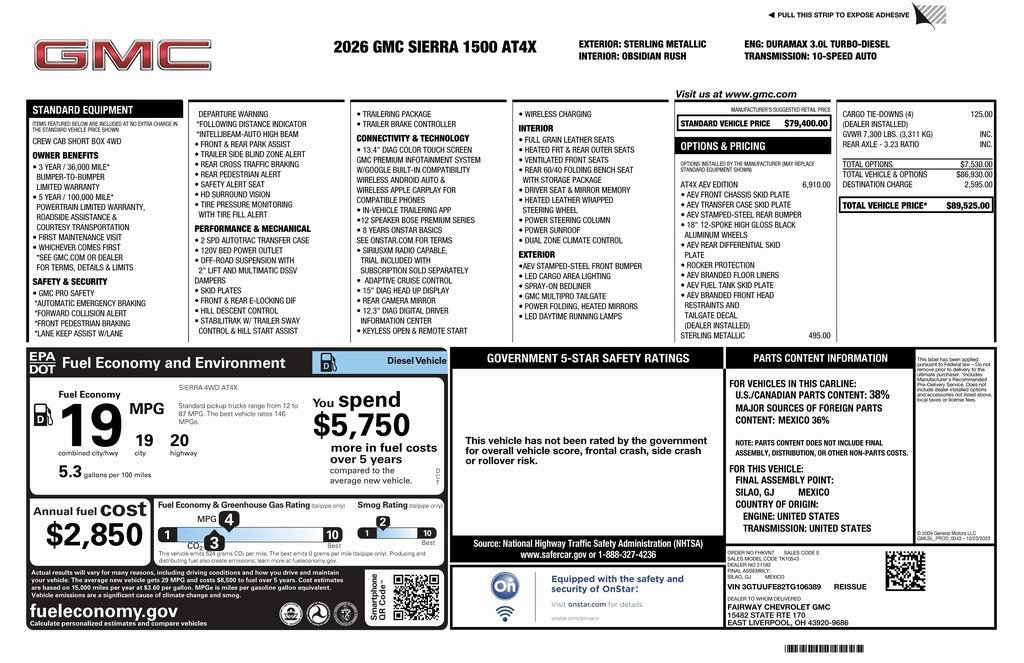New 2026 GMC Sierra 1500 AT4X w/ AT4X AEV Edition image 4