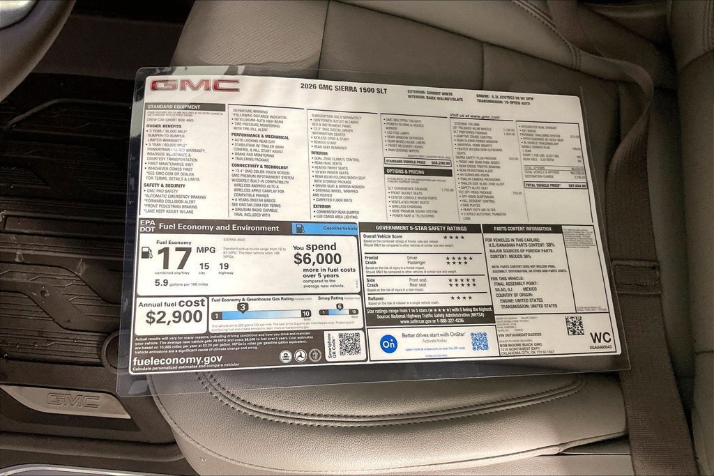 New 2026 GMC Sierra 1500 SLT w/ SLT Convenience Package AWD/4WD image 13