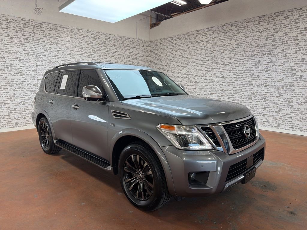 Used 2019 Nissan Armada Platinum w/ Captain's Chairs Package RWD video 1
