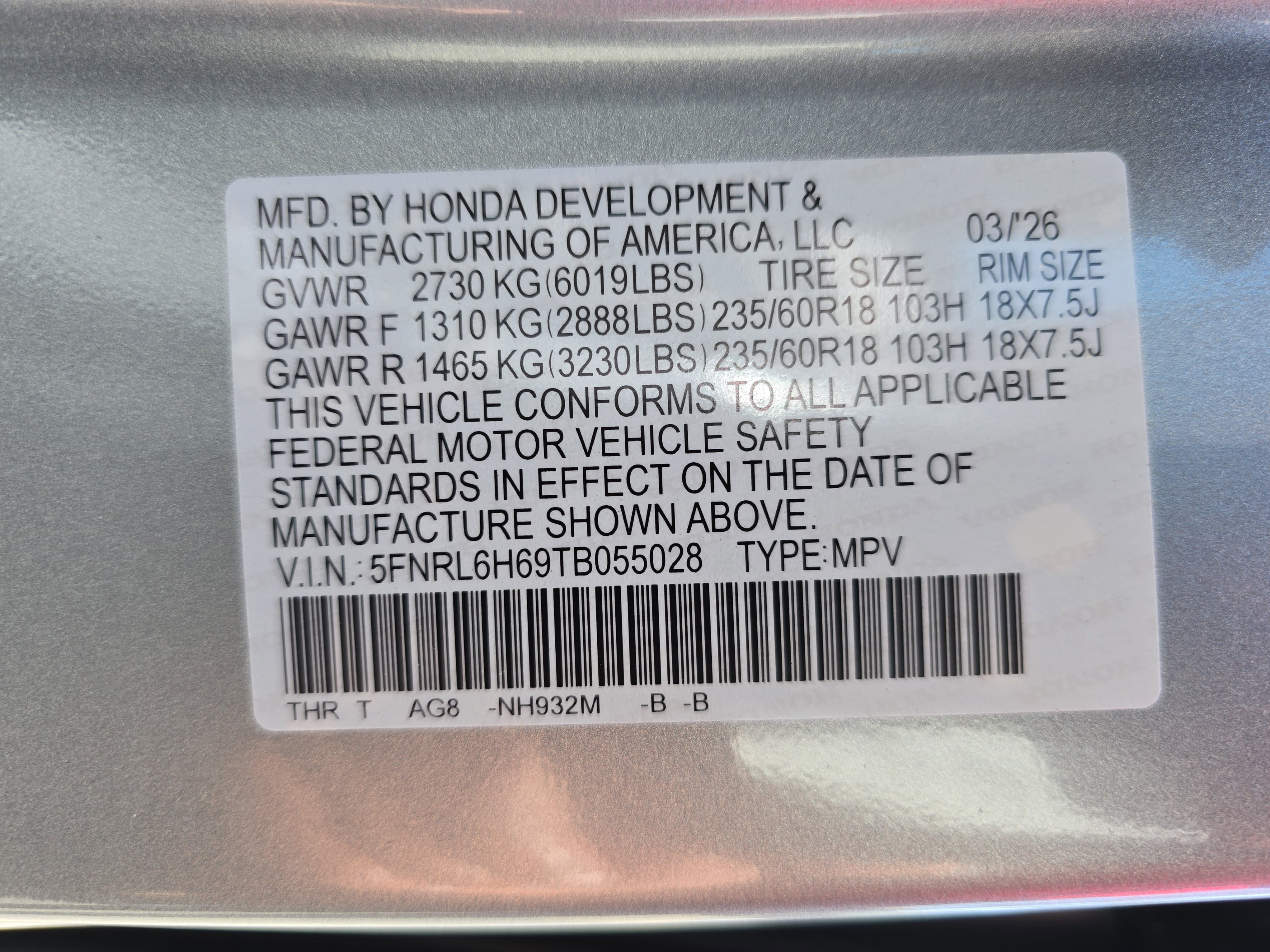 New 2026 Honda Odyssey EX-L image 39