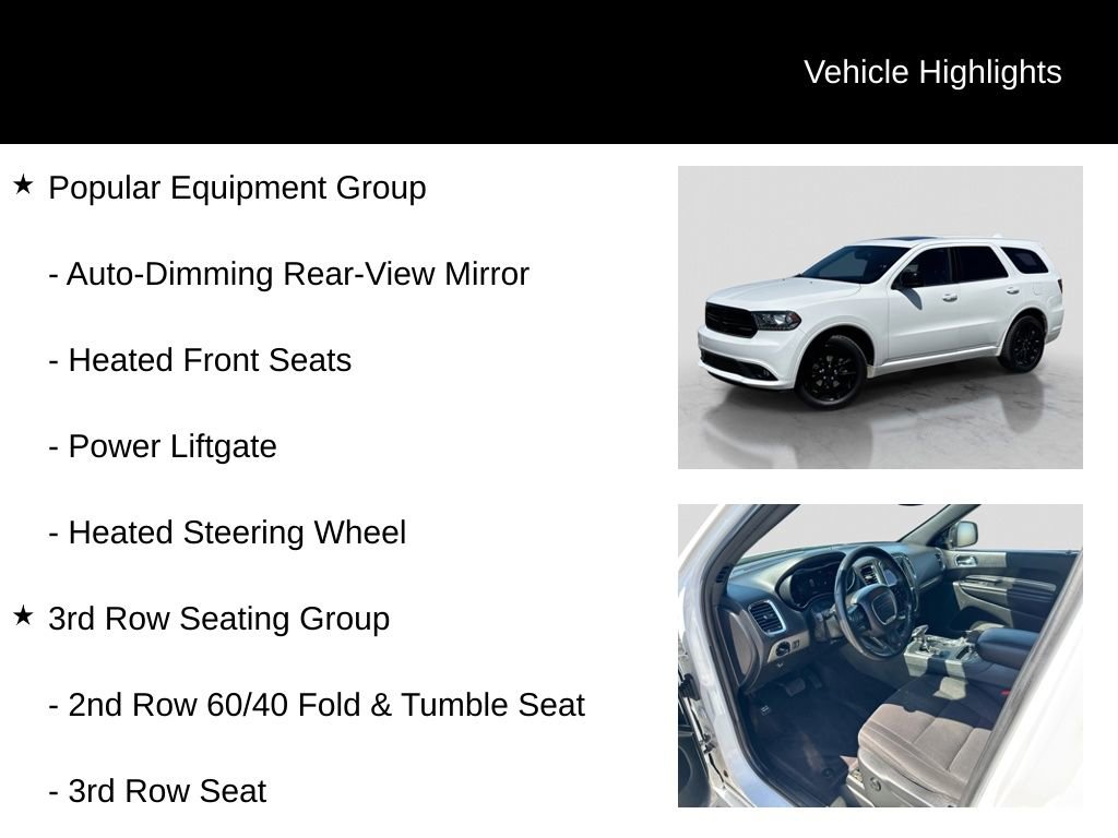 Used 2018 Dodge Durango SXT w/ Quick Order Package 2BB AWD/4WD image 21