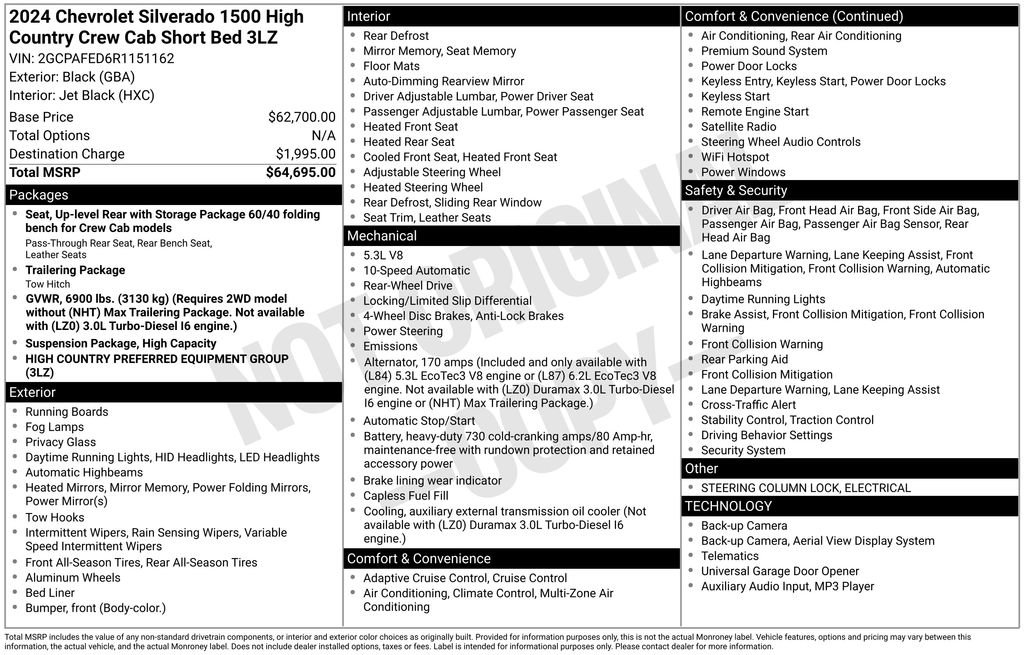 Used 2024 Chevrolet Silverado 1500 High Country RWD image 6