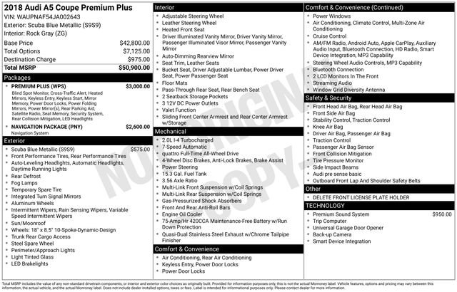 Used 2018 Audi A5 2.0T Premium Plus w/ Premium Plus image 26