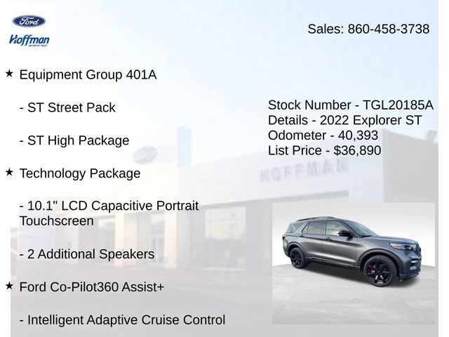 Used 2022 Ford Explorer ST w/ Equipment Group 401A AWD/4WD image 5