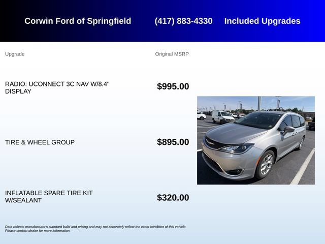 Used 2017 Chrysler Pacifica Touring-L w/ Tire & Wheel Group FWD image 5