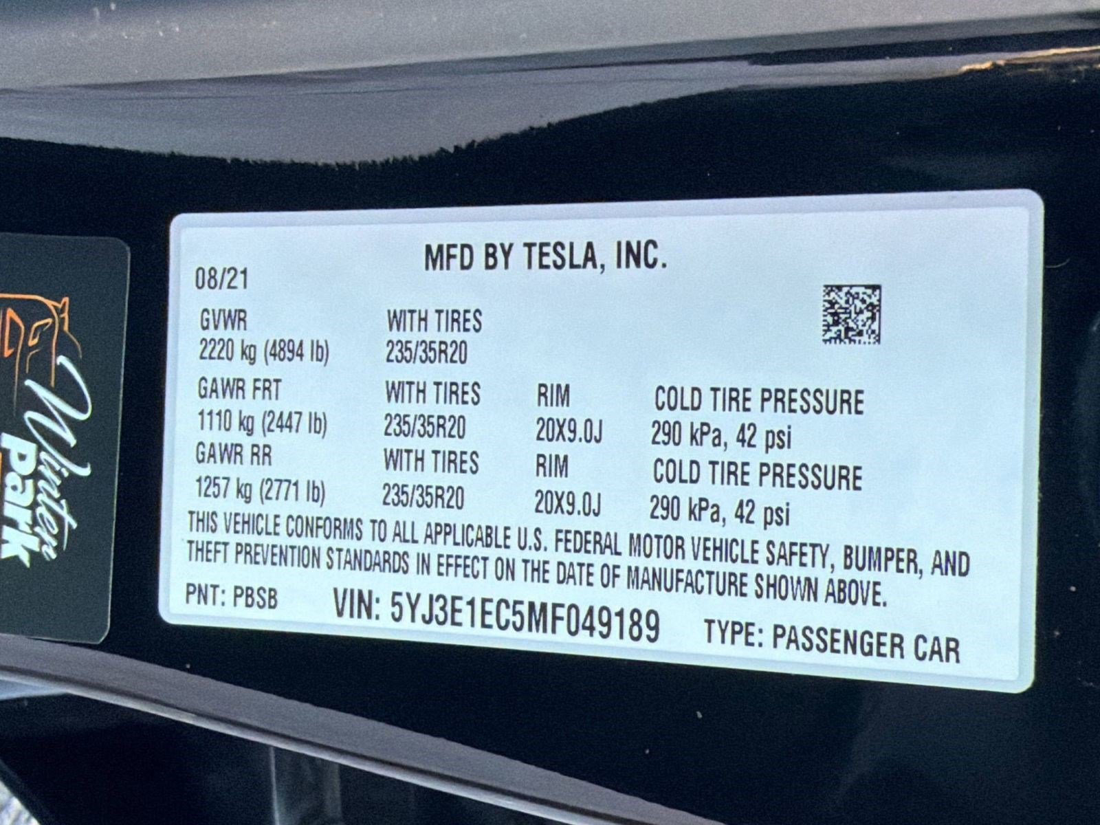 Used 2021 Tesla Model 3 Performance AWD/4WD image 18