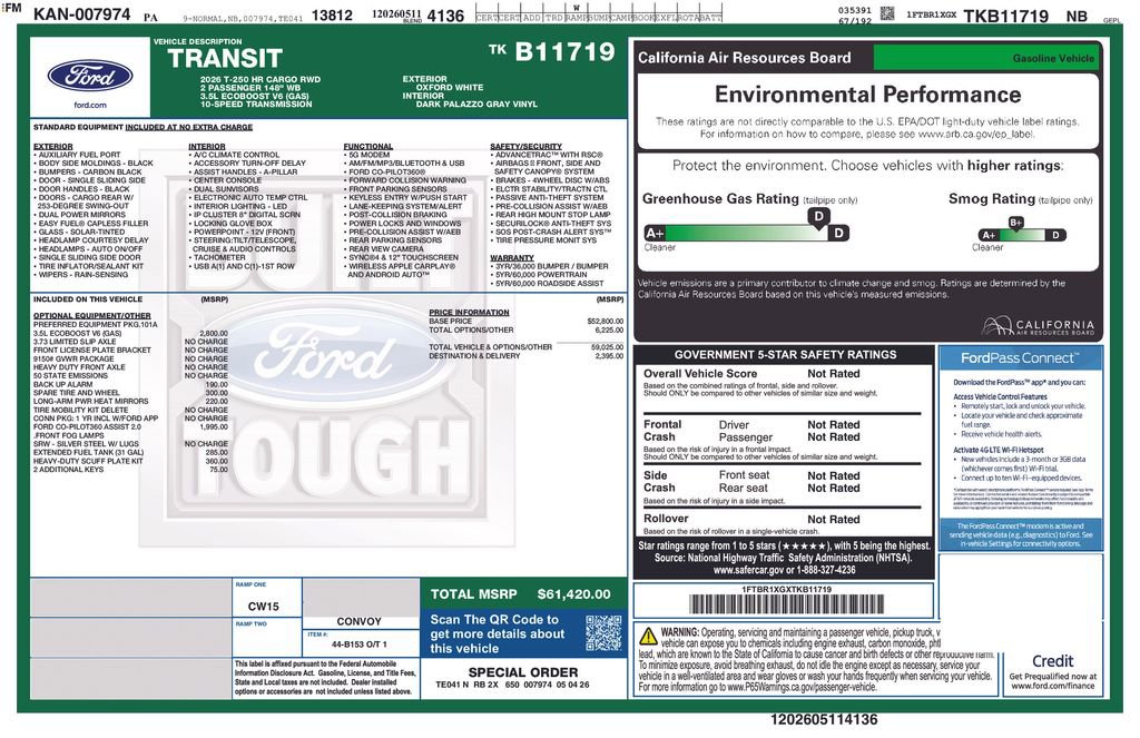 New 2026 Ford Transit 250 148 High Roof RWD image 22