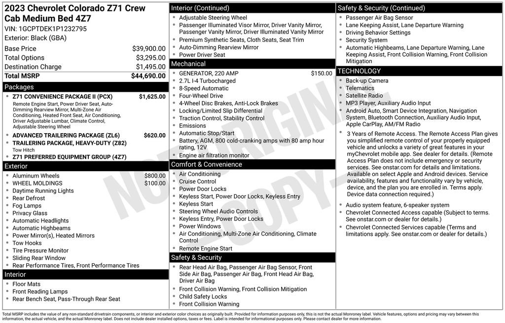 Used 2023 Chevrolet Colorado Z71 w/ Z71 Convenience Package 2 AWD/4WD image 27