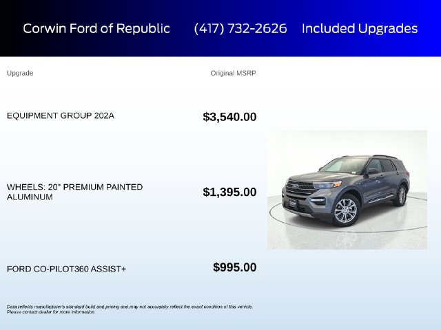 Used 2022 Ford Explorer XLT w/ Equipment Group 202A AWD/4WD image 6
